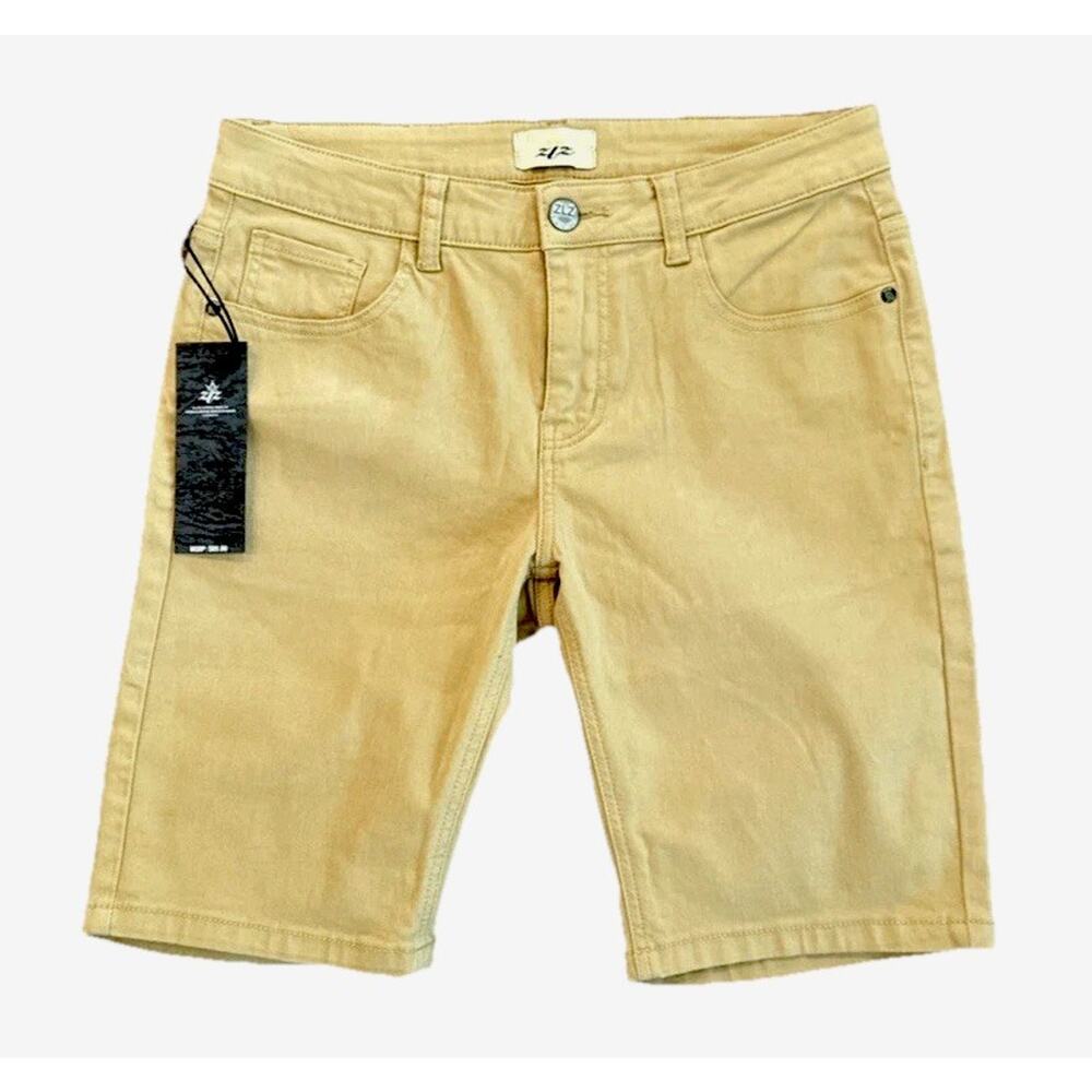 ZLZ Men's Denim Khaki Shorts 32X9 NWT Retail $89